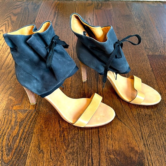SEE BY CHLOE Black and Tan Suede and Leather Heels - Picture 2 of 11